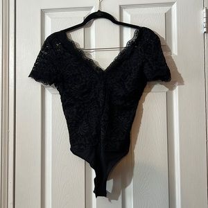 black lace bodysuit